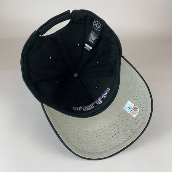 TCU Horned Frogs NCAA Black 47 Brand MVP Strapback Adjustable Hat - Picture 4 of 5